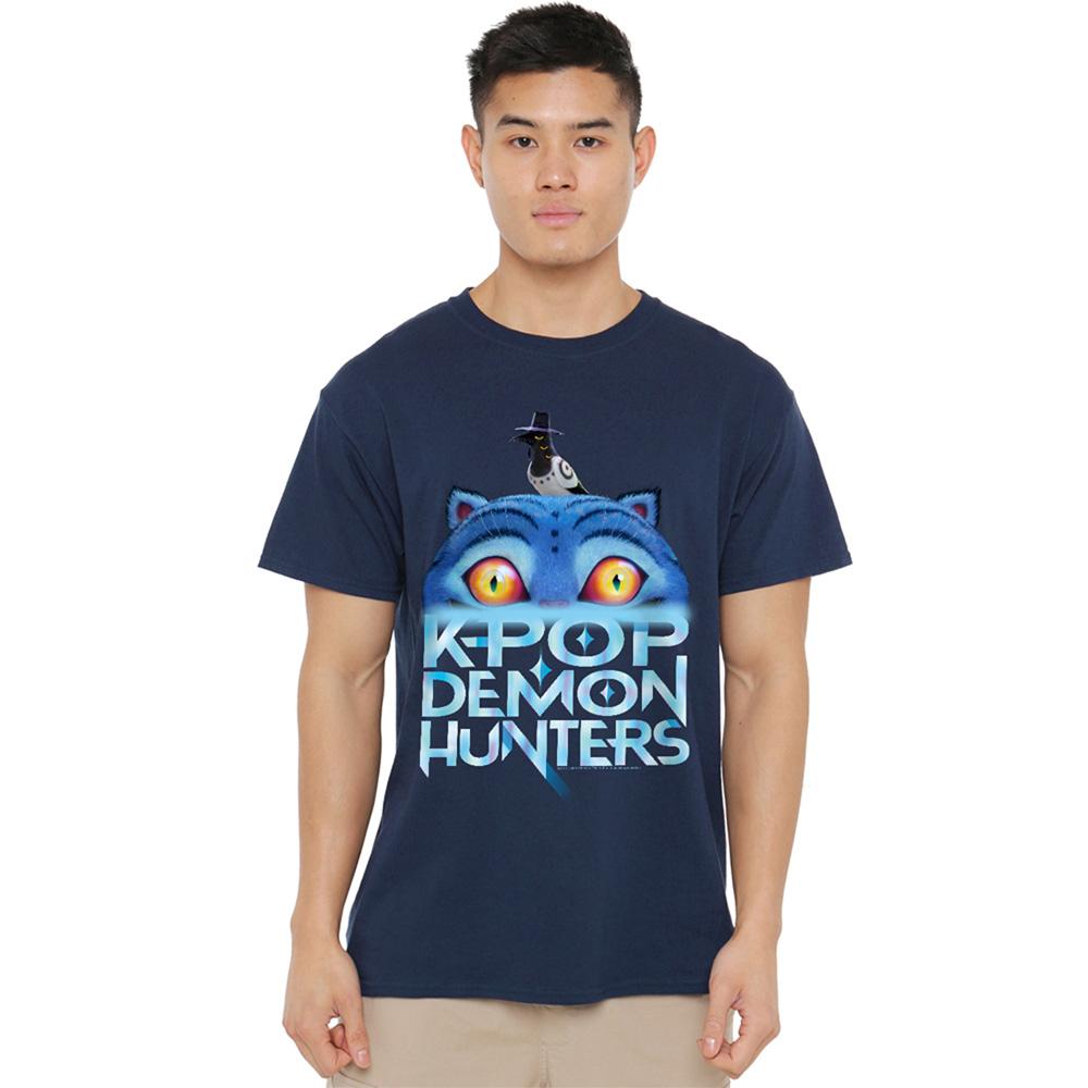 Navy - Lifestyle - K-Pop Demon Hunters Unisex Adult Derpy Tiger Sinking Logo T-Shirt