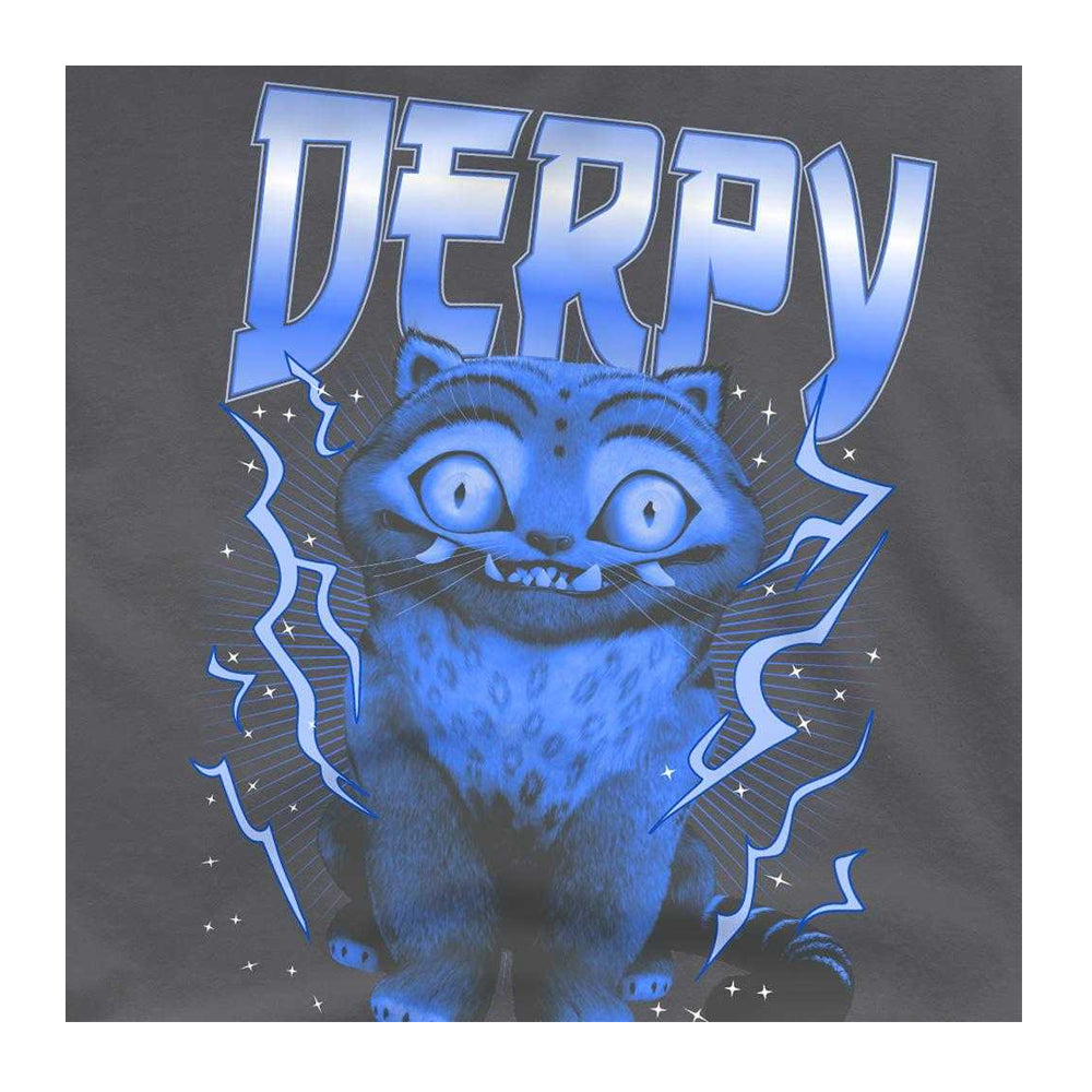 Charcoal - Side - K-Pop Demon Hunters Unisex Adult Derpy Tiger Lightning T-Shirt