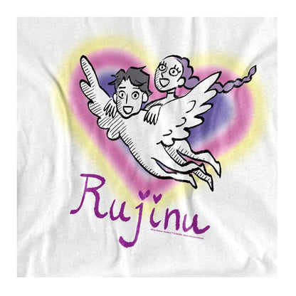 White - Side - K-Pop Demon Hunters Unisex Adult Huntrix Saja Boys Rujinu Heart T-Shirt