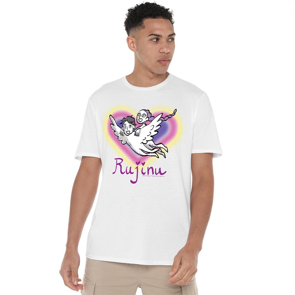 White - Lifestyle - K-Pop Demon Hunters Unisex Adult Huntrix Saja Boys Rujinu Heart T-Shirt