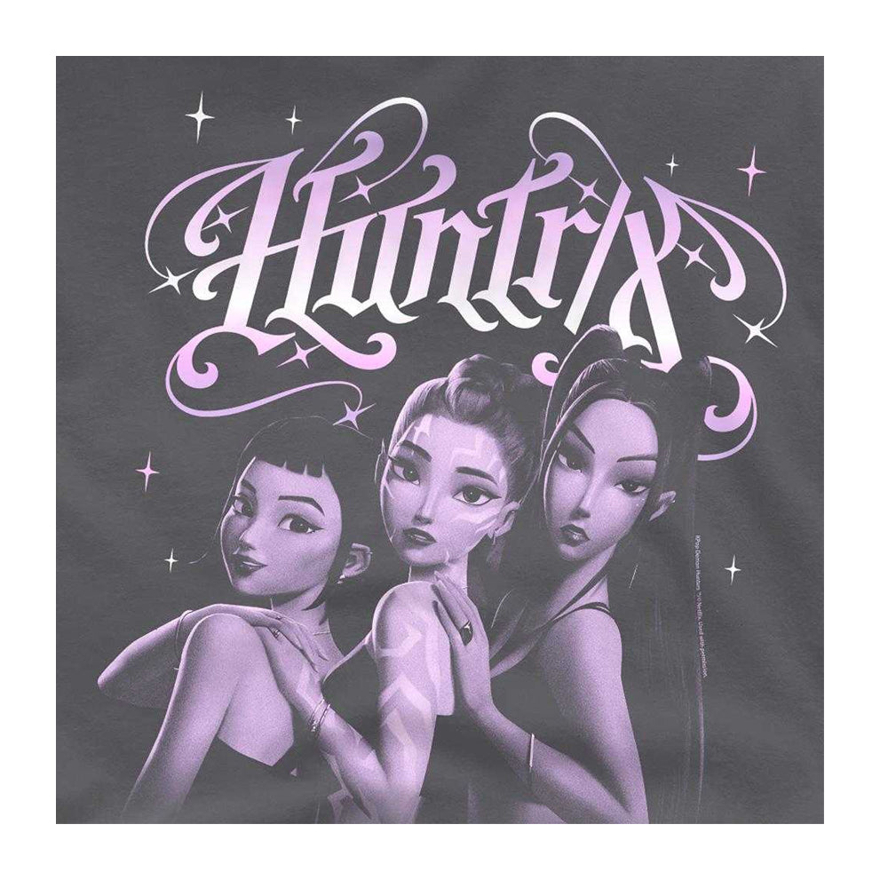 Charcoal - Side - K-Pop Demon Hunters Unisex Adult Huntrix Gothic Gradient T-Shirt