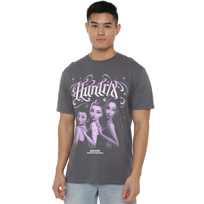 Charcoal - Lifestyle - K-Pop Demon Hunters Unisex Adult Huntrix Gothic Gradient T-Shirt