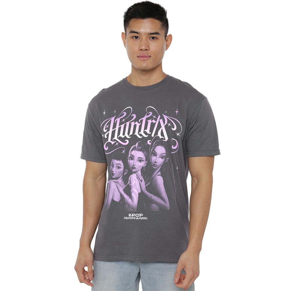 Charcoal - Lifestyle - K-Pop Demon Hunters Unisex Adult Huntrix Gothic Gradient T-Shirt