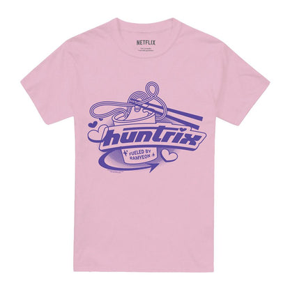 Pink - Front - K-Pop Demon Hunters Unisex Adult Huntrix Fueled By Ramyeon T-Shirt