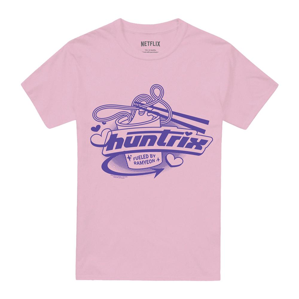 Pink - Front - K-Pop Demon Hunters Unisex Adult Huntrix Fueled By Ramyeon T-Shirt
