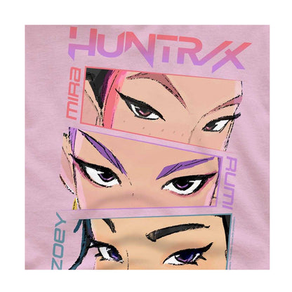 Pink - Side - K-Pop Demon Hunters Unisex Adult Huntrix Eyes Comic Strip T-Shirt