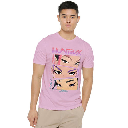 Pink - Lifestyle - K-Pop Demon Hunters Unisex Adult Huntrix Eyes Comic Strip T-Shirt