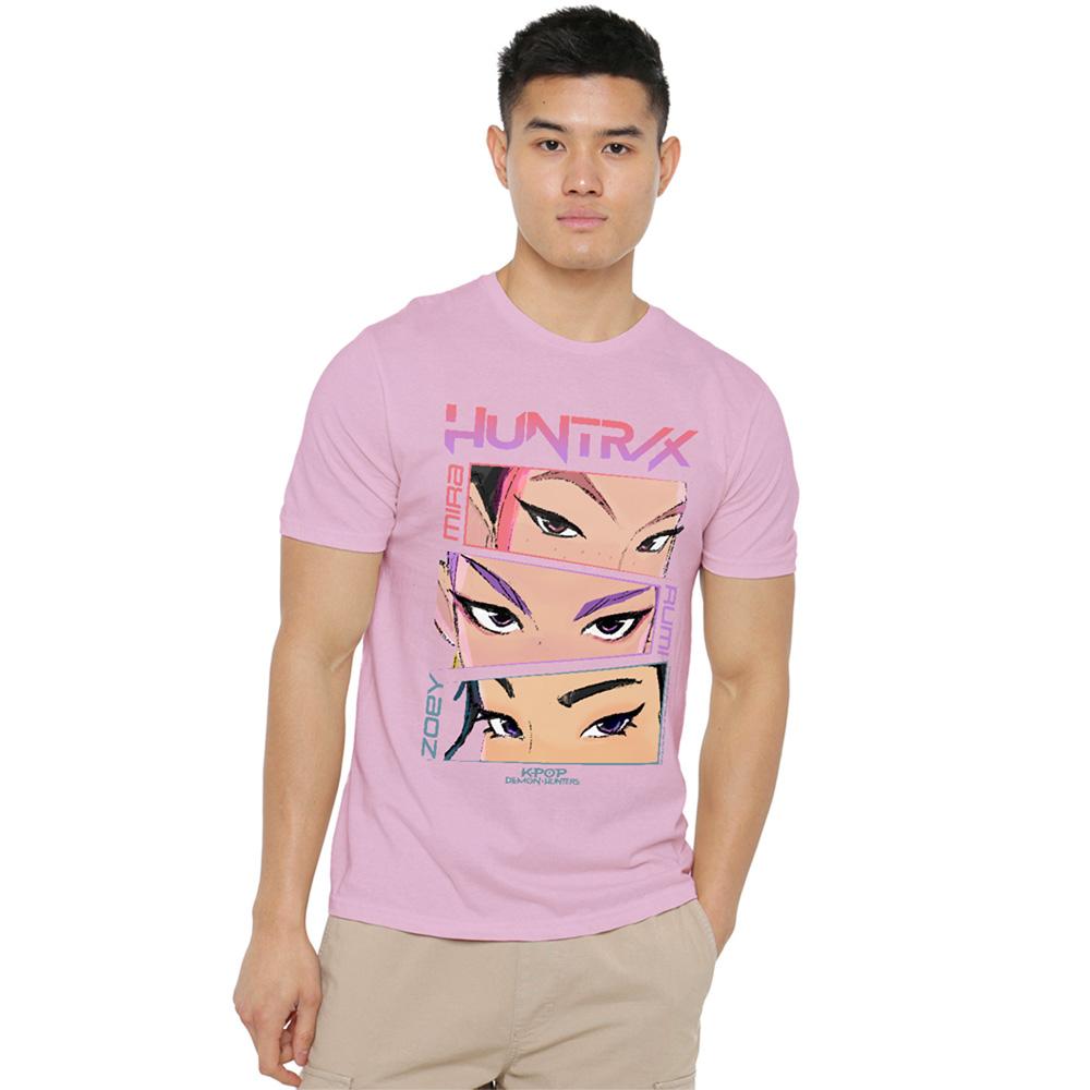 Pink - Lifestyle - K-Pop Demon Hunters Unisex Adult Huntrix Eyes Comic Strip T-Shirt