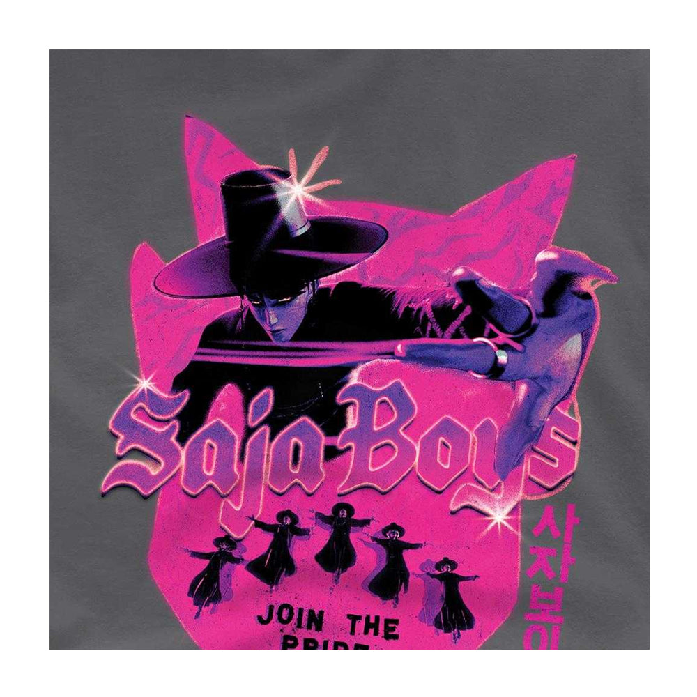 Charcoal - Side - K-Pop Demon Hunters Unisex Adult Saja Boys Jinu Silhouette T-Shirt