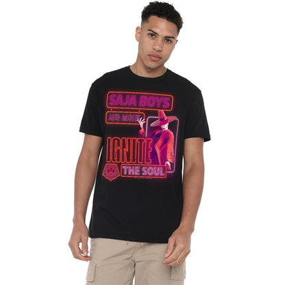 Black - Lifestyle - K-Pop Demon Hunters Unisex Adult Saja Boys Jinu Glowing Lights T-Shirt