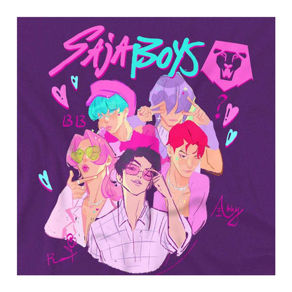 Purple - Side - K-Pop Demon Hunters Unisex Adult Saja Boys Signature T-Shirt