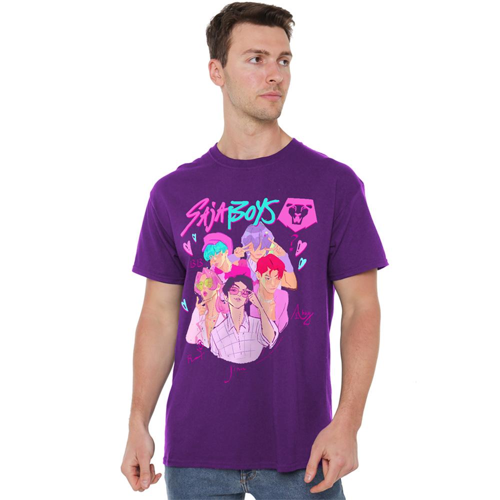Purple - Lifestyle - K-Pop Demon Hunters Unisex Adult Saja Boys Signature T-Shirt