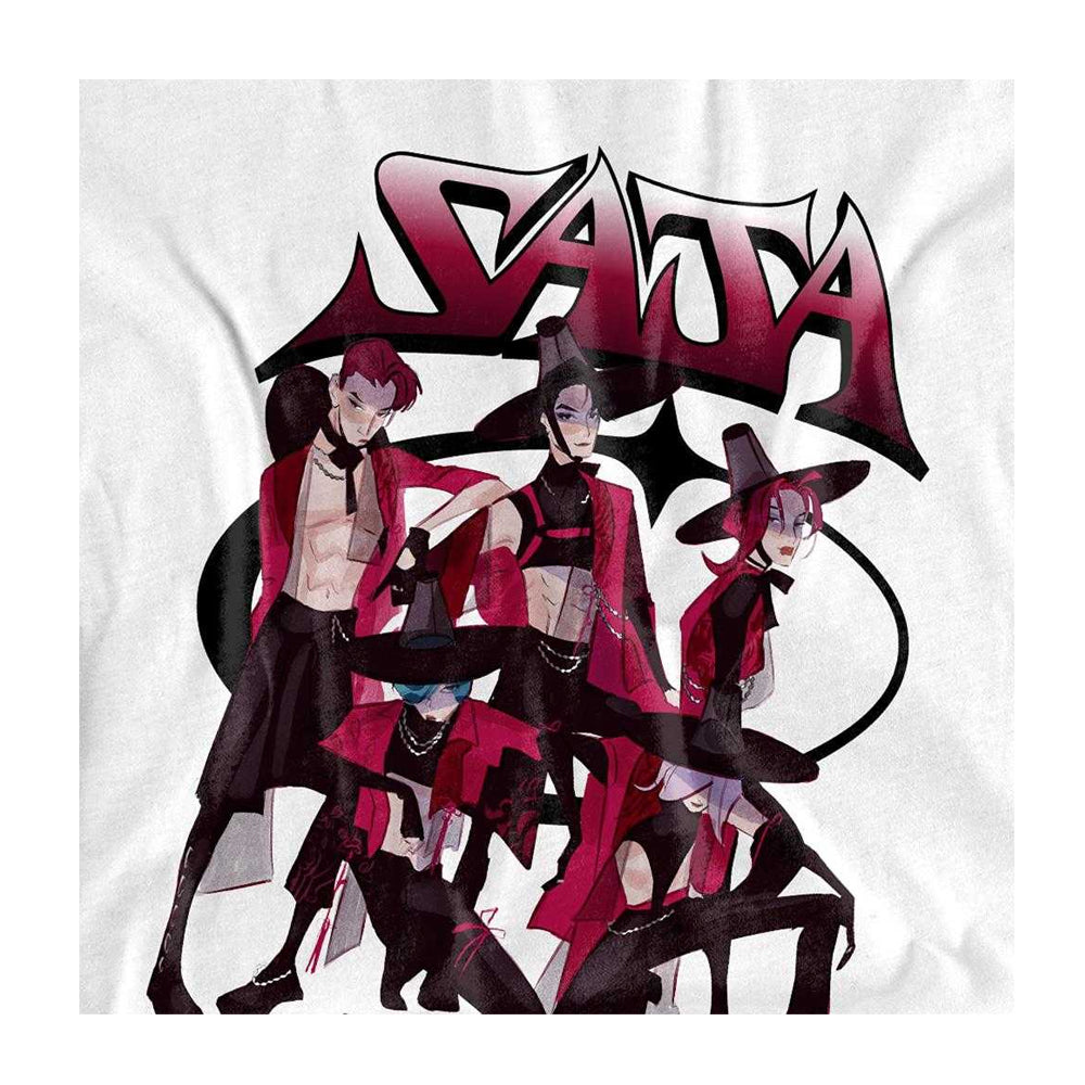 White - Side - K-Pop Demon Hunters Unisex Adult Demon Group Saja Boys T-Shirt