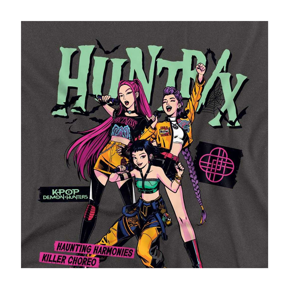 Charcoal - Side - K-Pop Demon Hunters Unisex Adult Huntrix Punk Concert Huntr-X Concert Long-Sleeved Halloween T-Shirt