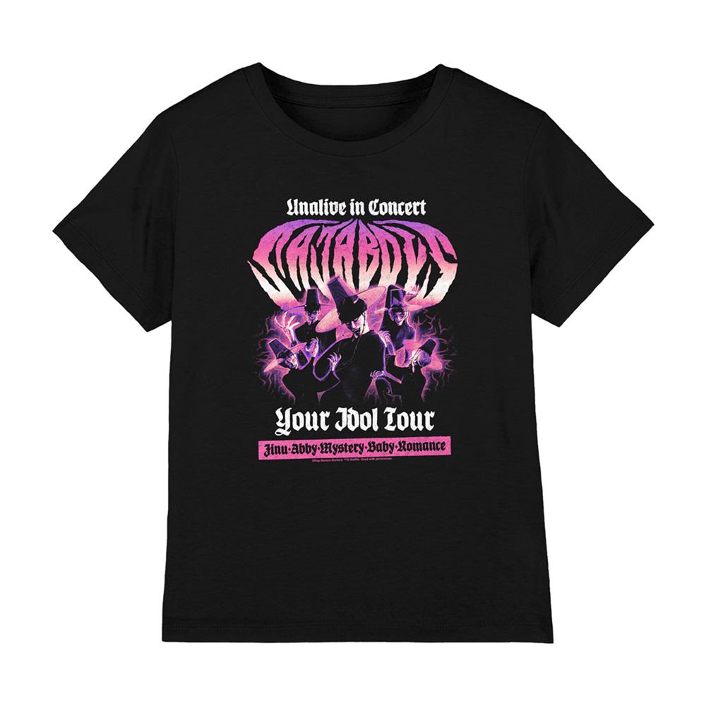 Black - Front - K-Pop Demon Hunters Childrens-Kids Your Idol Tour Saja Boys T-Shirt