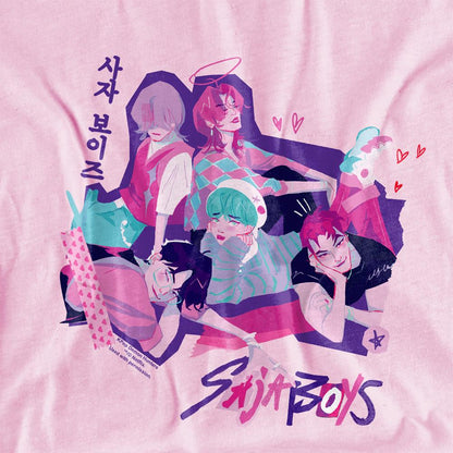 Pink - Side - K-Pop Demon Hunters Childrens-Kids Saja Boys Scrapbook T-Shirt
