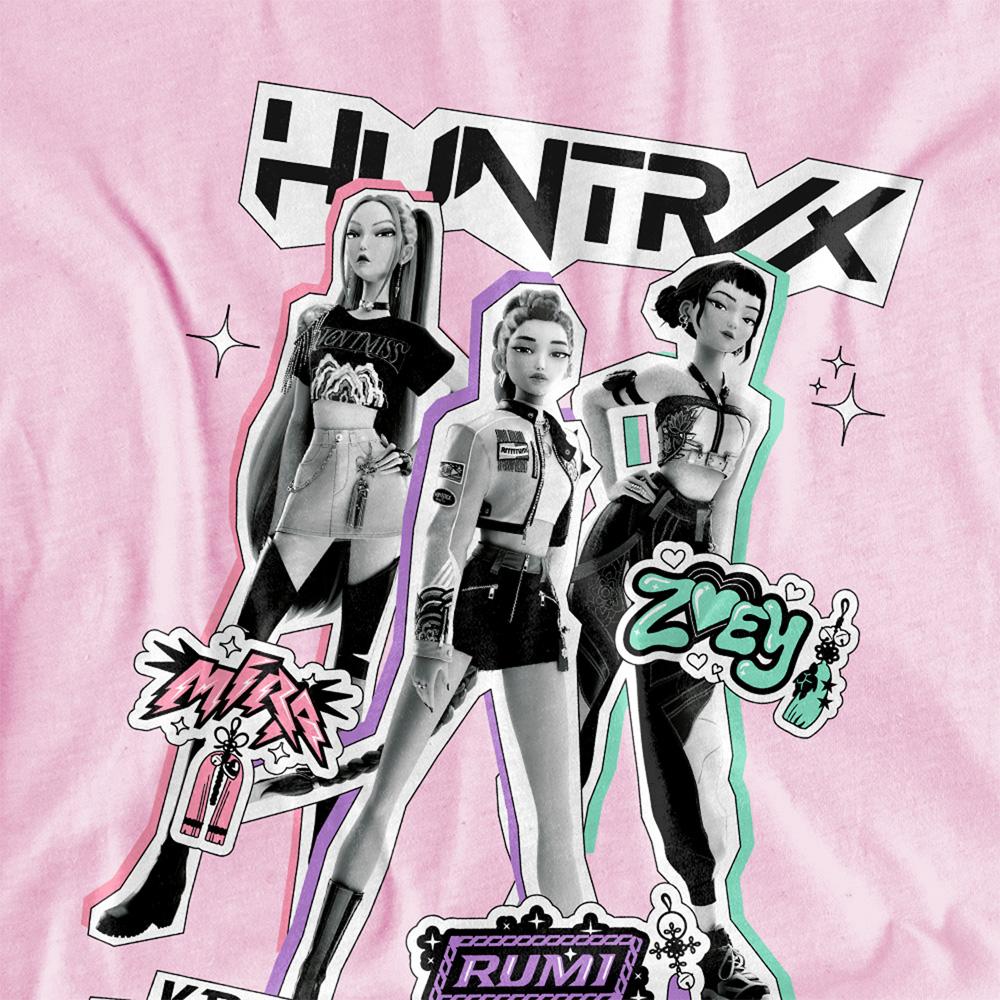 Pink - Side - K-Pop Demon Hunters Childrens-Kids Huntr-X Scrapbook T-Shirt