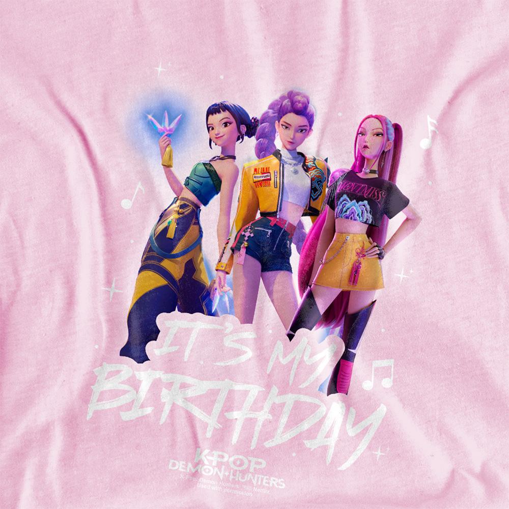 Pink - Side - K-Pop Demon Hunters Childrens-Kids Huntrix It´S My Birthday Group T-Shirt