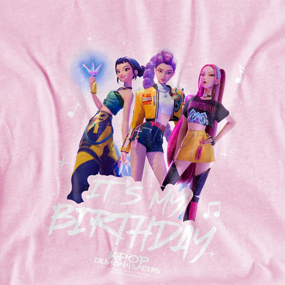 Pink - Side - K-Pop Demon Hunters Childrens-Kids Huntrix It´S My Birthday Group T-Shirt