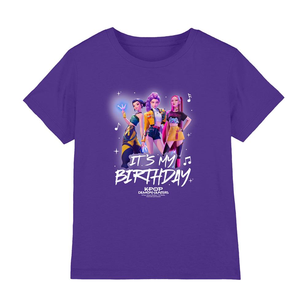 Purple - Front - K-Pop Demon Hunters Childrens-Kids Huntrix It´S My Birthday Group T-Shirt