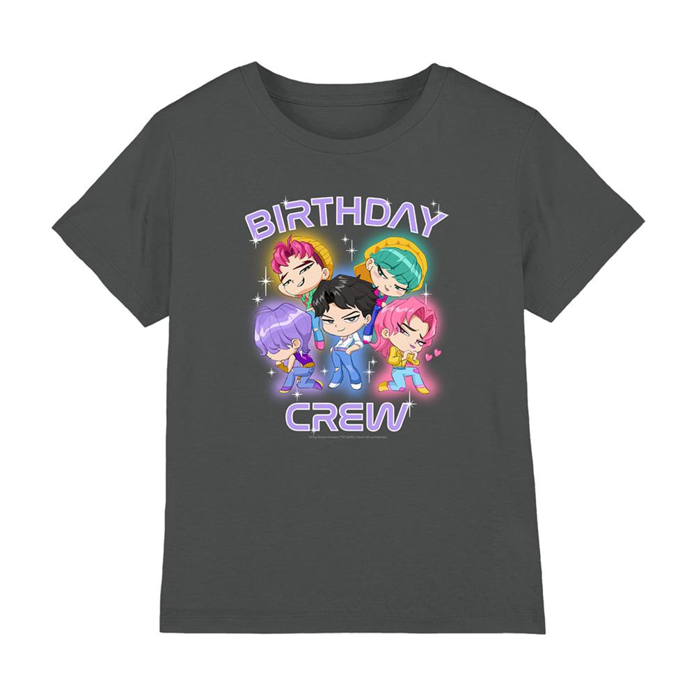 Charcoal - Front - K-Pop Demon Hunters Childrens-Kids Saja Boys Birthday Crew Group T-Shirt
