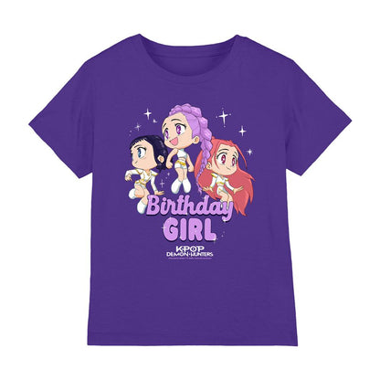 Purple - Front - K-Pop Demon Hunters Childrens-Kids Birthday Girl Huntr-X Group T-Shirt