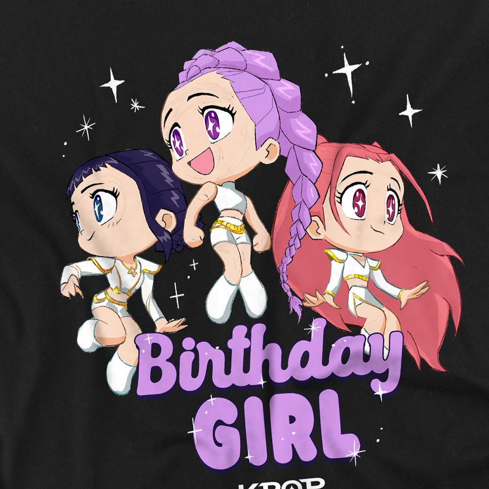 Black - Side - K-Pop Demon Hunters Childrens-Kids Birthday Girl Huntr-X Group T-Shirt