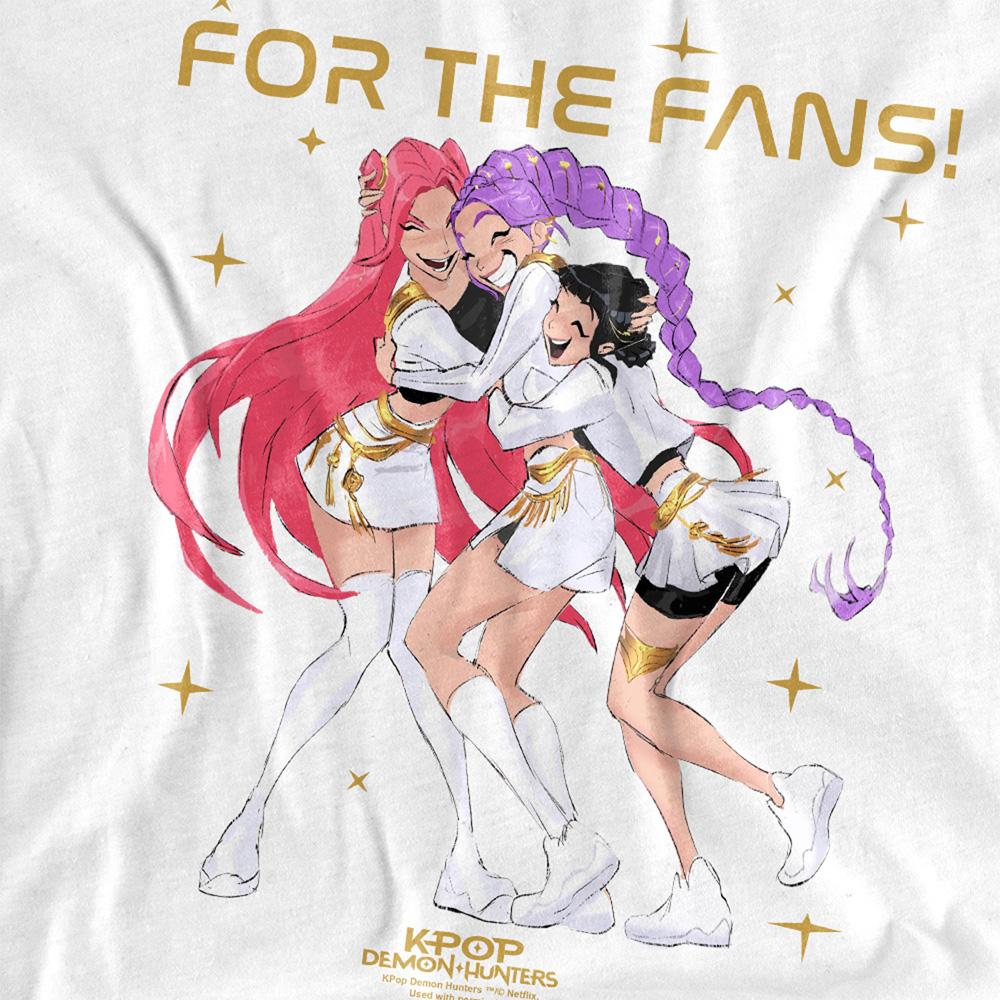 White - Side - K-Pop Demon Hunters Childrens-Kids Golden Huntr-X Group T-Shirt