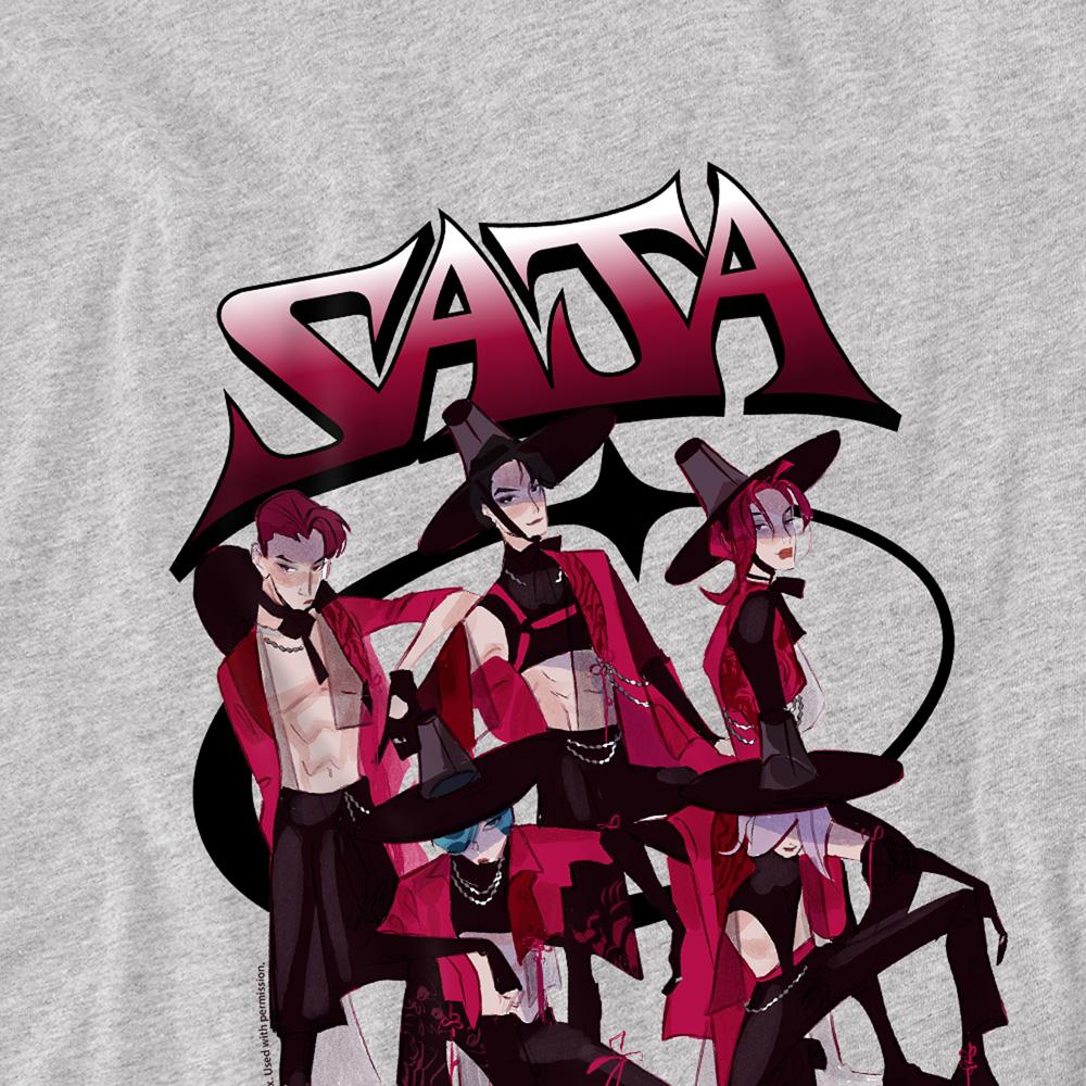 Athletic Heather - Side - K-Pop Demon Hunters Childrens-Kids Demon Group Saja Boys T-Shirt