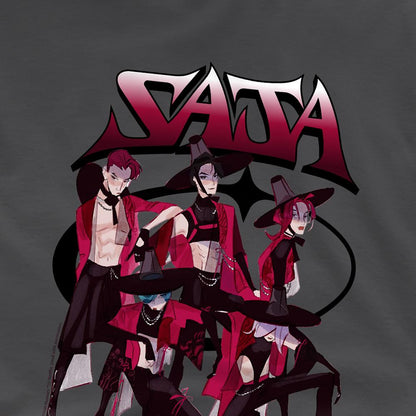 Charcoal - Side - K-Pop Demon Hunters Childrens-Kids Demon Group Saja Boys T-Shirt