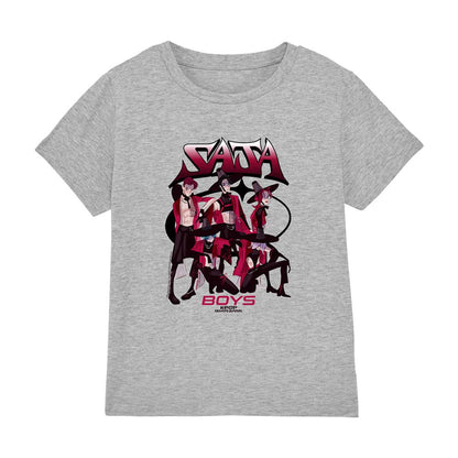 Athletic Heather - Front - K-Pop Demon Hunters Childrens-Kids Demon Group Saja Boys T-Shirt