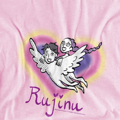 Pink - Side - K-Pop Demon Hunters Childrens-Kids Huntrix Saja Boys Rujinu Heart T-Shirt
