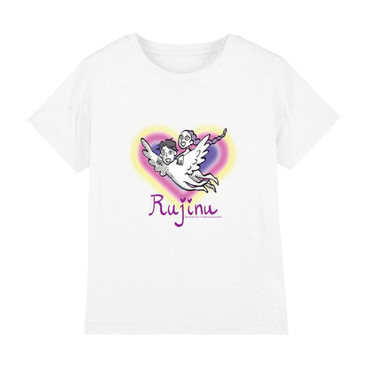 White - Front - K-Pop Demon Hunters Childrens-Kids Huntrix Saja Boys Rujinu Heart T-Shirt