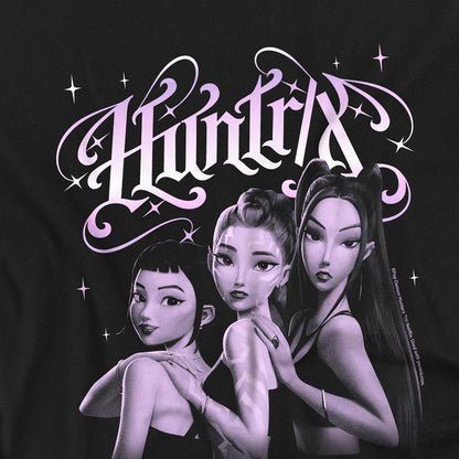 Black - Side - K-Pop Demon Hunters Childrens-Kids Huntr-X Gradient T-Shirt
