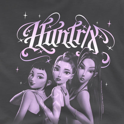 Charcoal - Side - K-Pop Demon Hunters Childrens-Kids Huntr-X Gradient T-Shirt