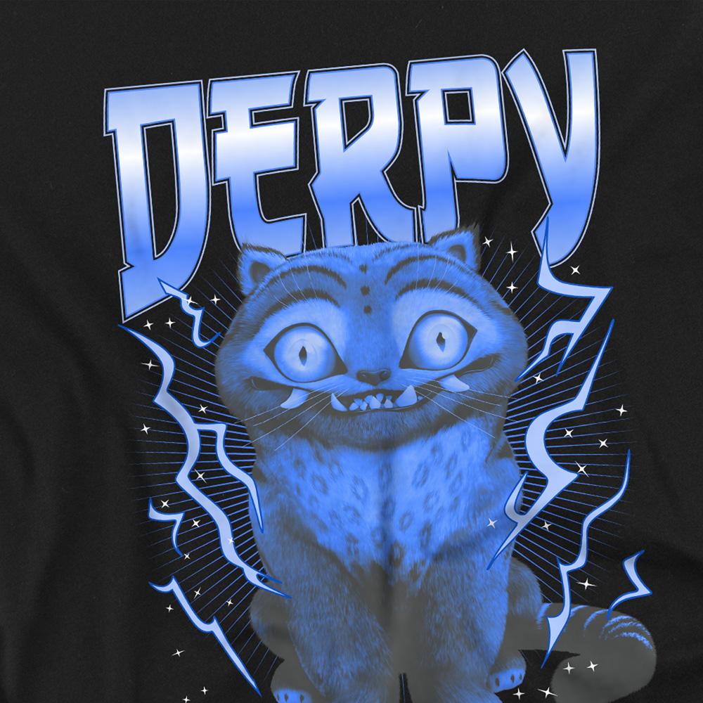 Black - Side - K-Pop Demon Hunters Childrens-Kids Derpy Tiger Lightning T-Shirt