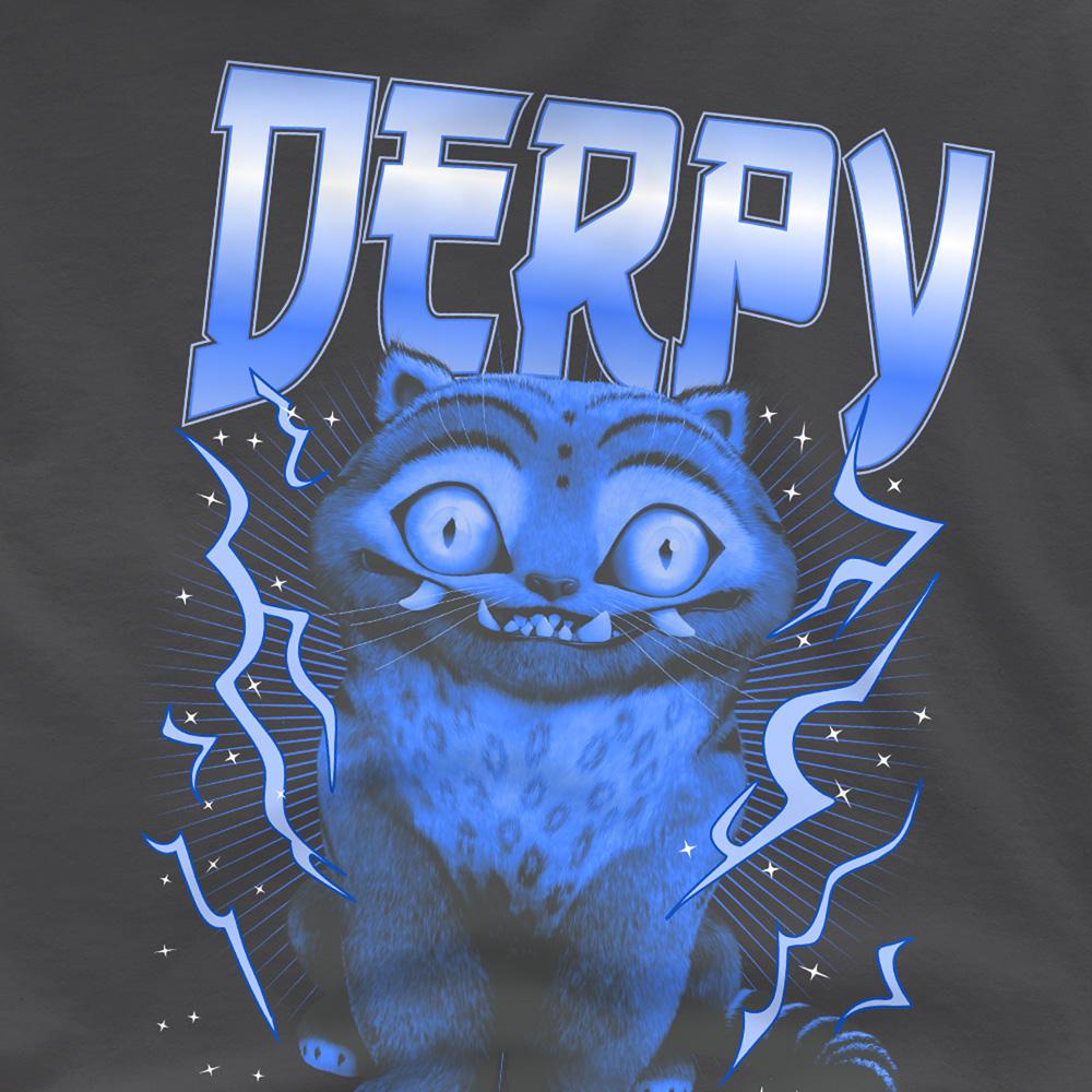 Charcoal - Side - K-Pop Demon Hunters Childrens-Kids Derpy Tiger Lightning T-Shirt