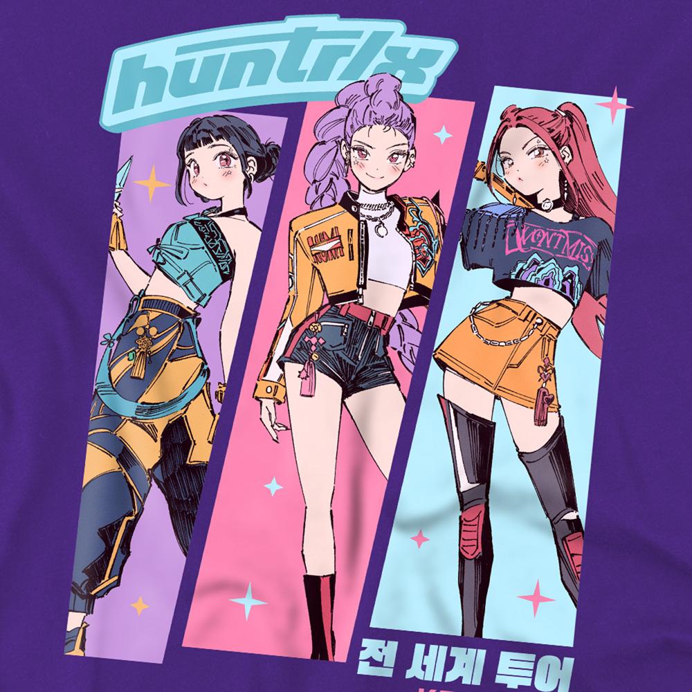 Purple - Side - K-Pop Demon Hunters Childrens-Kids Huntr-X Anime T-Shirt