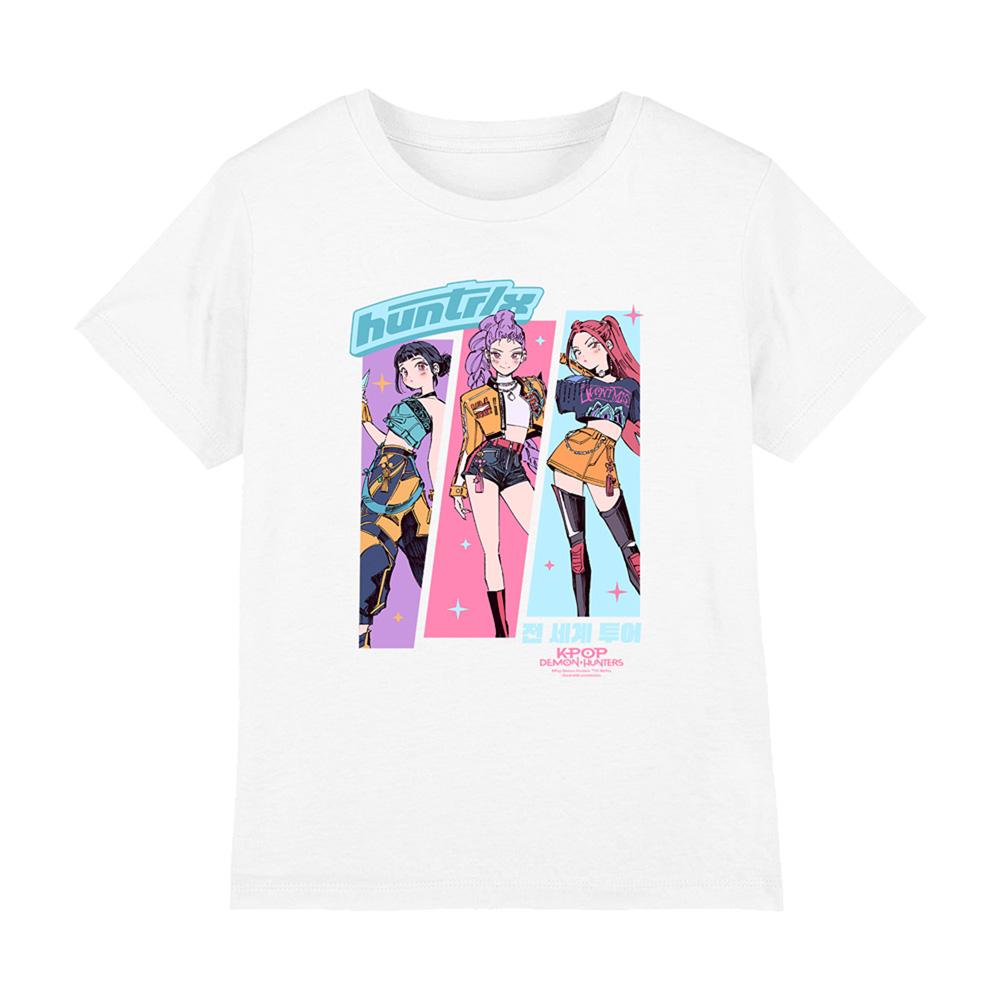 White - Front - K-Pop Demon Hunters Childrens-Kids Huntr-X Anime T-Shirt