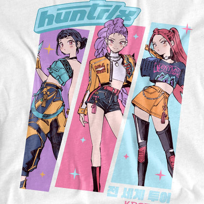 White - Side - K-Pop Demon Hunters Childrens-Kids Huntr-X Anime T-Shirt