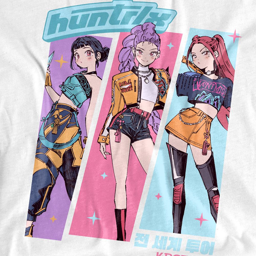 White - Side - K-Pop Demon Hunters Childrens-Kids Huntr-X Anime T-Shirt