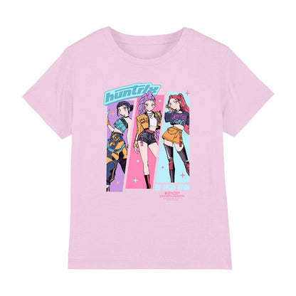 Pink - Front - K-Pop Demon Hunters Childrens-Kids Huntr-X Anime T-Shirt