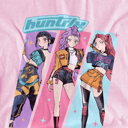 Pink - Side - K-Pop Demon Hunters Childrens-Kids Huntr-X Anime T-Shirt