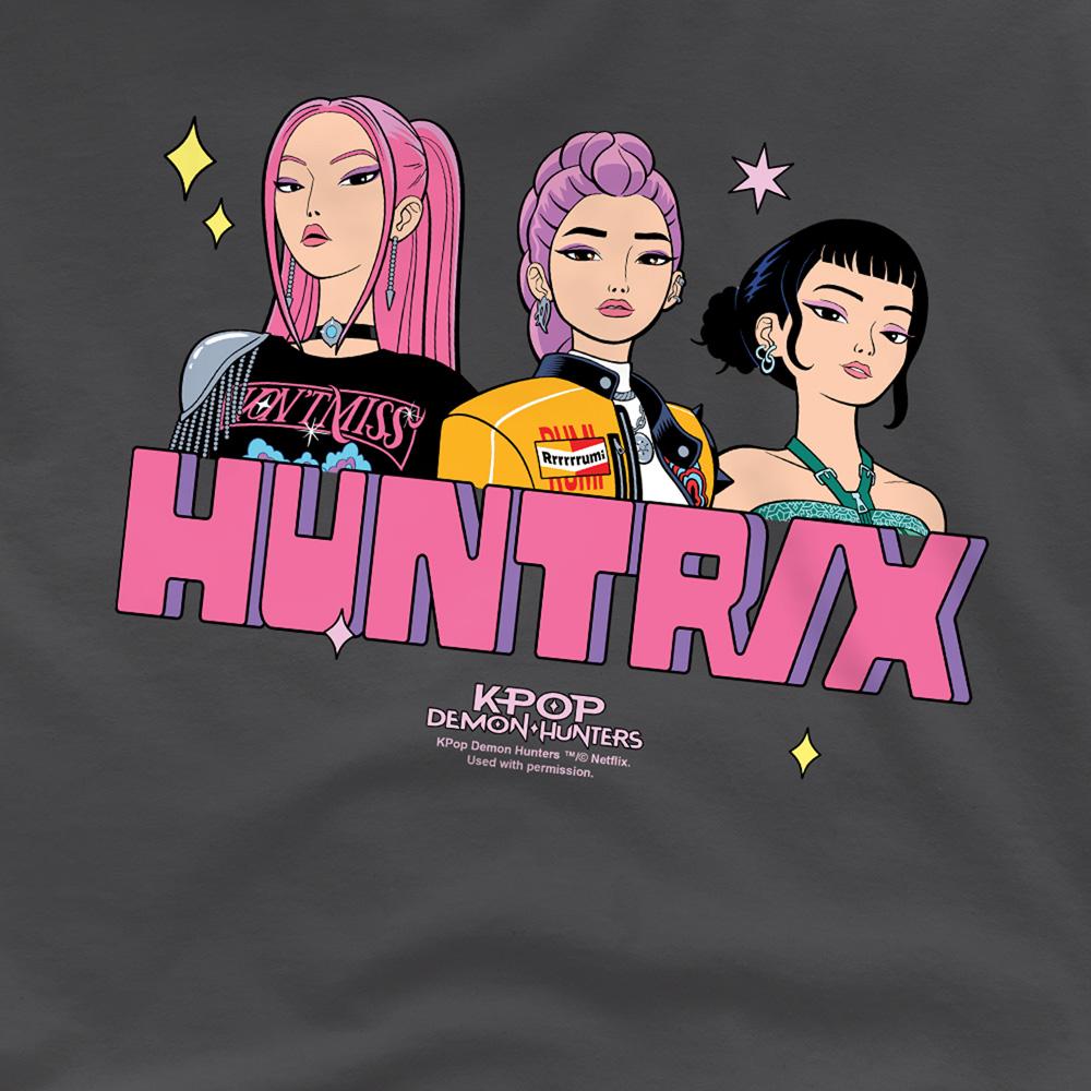 Charcoal - Side - K-Pop Demon Hunters Childrens-Kids Huntrix Blocky Glam T-Shirt