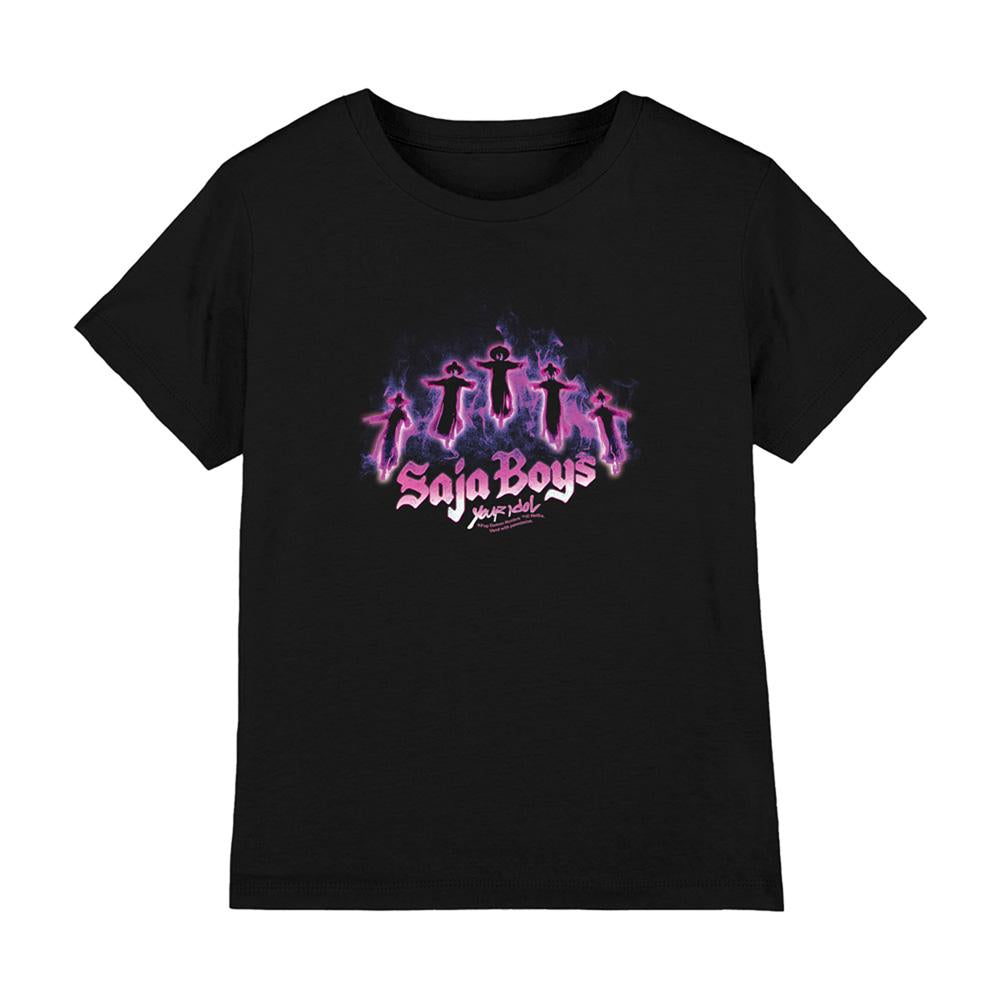 Black - Front - K-Pop Demon Hunters Childrens-Kids Saja Boys Floating T-Shirt