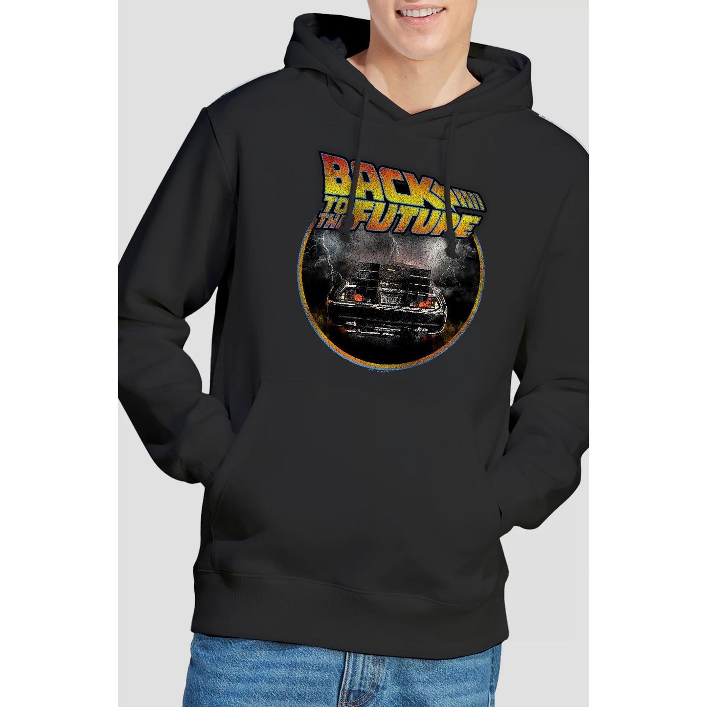 Black - Back - Back To The Future Mens Hoodie