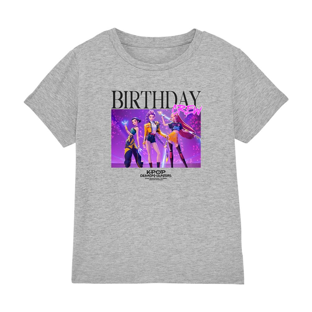 Athletic Heather - Front - K-Pop Demon Hunters Childrens-Kids Huntrix Birthday Group T-Shirt