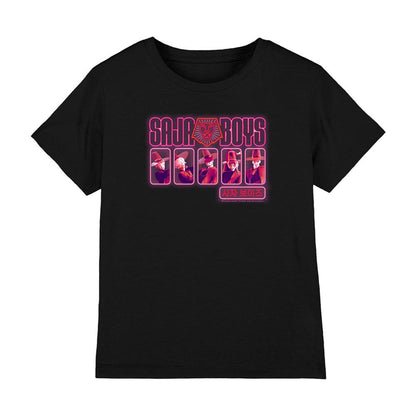 Black - Front - K-Pop Demon Hunters Childrens-Kids Saja Boys Glowing Lights T-Shirt