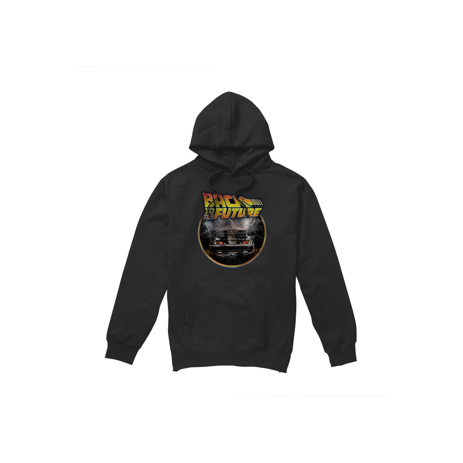 Black - Front - Back To The Future Mens Hoodie