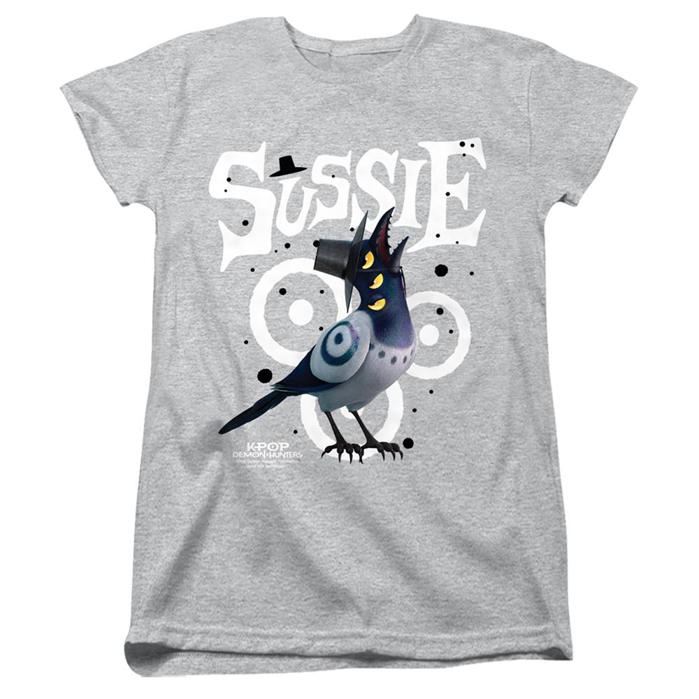 Athletic Heather Marl - Front - K-Pop Demon Hunters Womens-Ladies Sussie Fitted T-Shirt